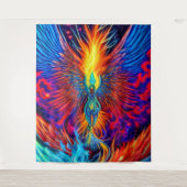 Magische kleurrijke Phoenix Tapestry Wandkleed (Voorkant)