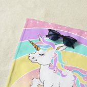 Magische kleurrijke Unicorns 🦄 Strandlaken (In situ)