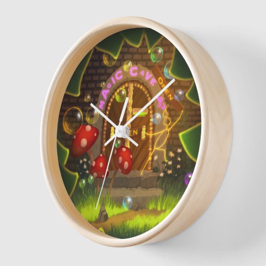 Magische kleurrijke wandklok (Hoek)