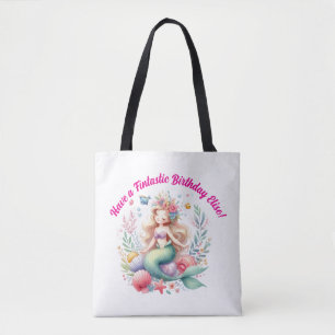 Magische kleurrijke Zeemeermin Fantastisch Verjaar Tote Bag