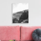 Magische, koele natuur in mist canvas afdruk (Insitu (Woonkamer))