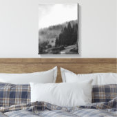 Magische, koele natuur in mist canvas afdruk (Insitu (Slaapkamer))