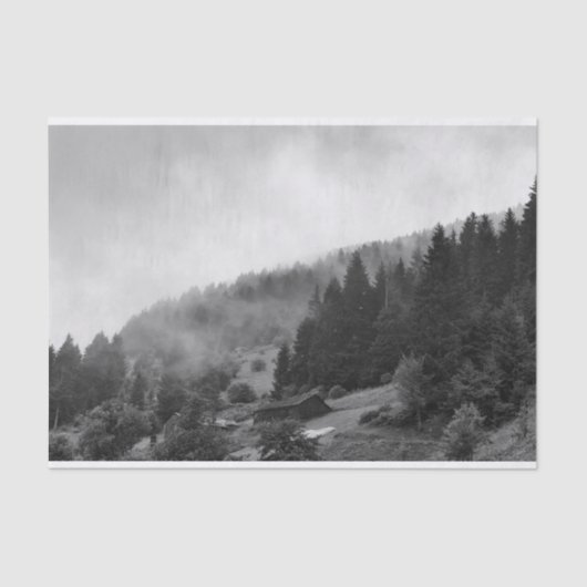 Magische, koele natuur in mist tissuepapier (Voorkant)