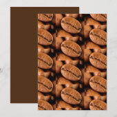 Magische koffiebonen kleuren bruin goud kaart (Voorkant / Achterkant)