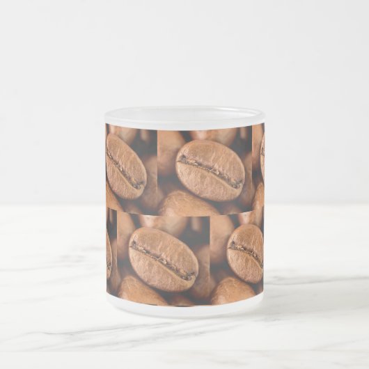 Magische koffiebonen matglas koffiemok (Center)