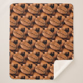 Magische koffiebonen sherpa deken (Voorkant)