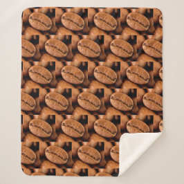 Magische koffiebonen sherpa deken