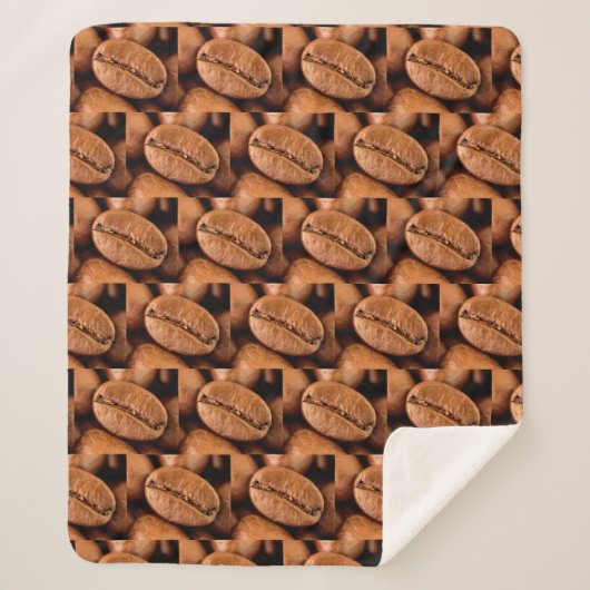 Magische koffiebonen sherpa deken (Voorkant)