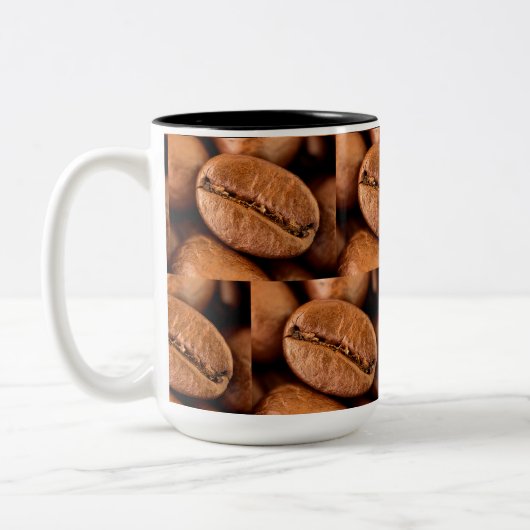 Magische koffiebonen tweekleurige koffiemok (Links)