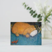 magische konijn briefkaart (Staand voorkant)