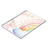 Magische Konijn en Regenboog | Cute Pastel Kinder  Notitieboek (Linkerzijde)