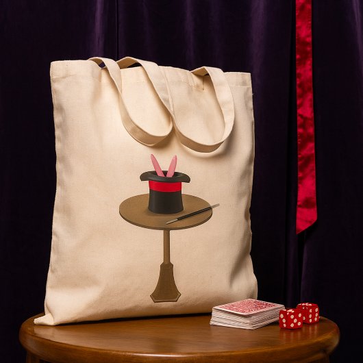 Magische Konijn in Hoed met Toverstok Tote Bag