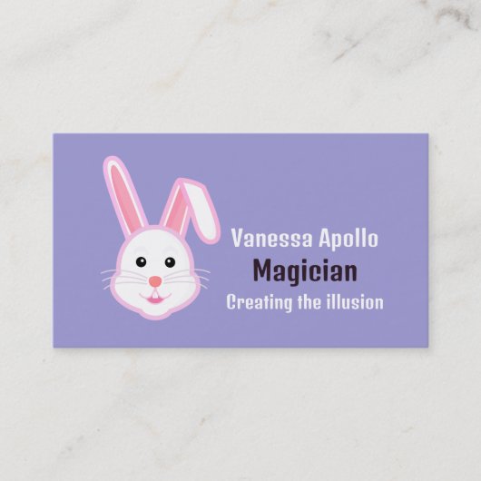 Magische konijn, magiër visitekaartje (Voorkant)