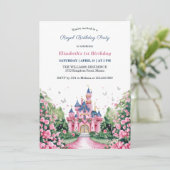 Magische koninklijke prinses vlinders 1e verjaarda kaart (Staand voorkant)