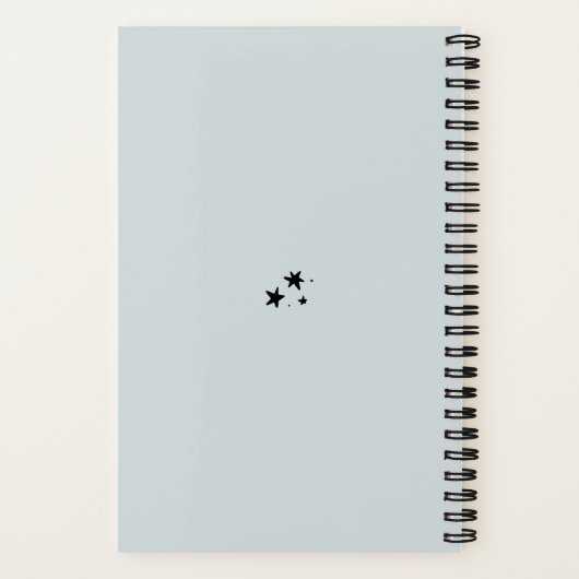 Magische kosmische hand en halve maan notitieboek (Achterkant)