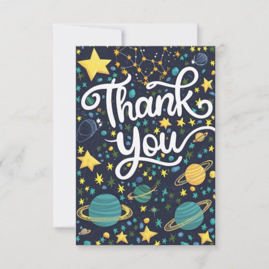 Magische kosmische sterren hemels bedankkaart (Voorkant)