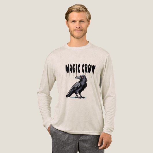 Magische kraai Tri-Blend shirt (Voorkant)