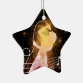 Magische kracht van muziek en zanger keramisch ornament (Rechts)