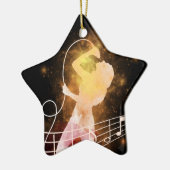 Magische kracht van muziek en zanger keramisch ornament (Links)