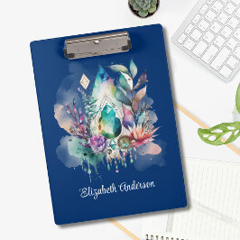 Magische kristallen Boho Navy Dreamcatcher Klembord