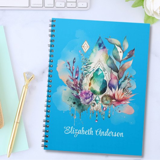 Magische Kristallen Dreamcatcher Aqua Notitieboek