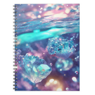 Magische kristallen in water pastelkleur notitieboek