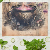 Magische Kruidenketel Botanisch Theedoek (Gevouwen)