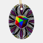 Magische kubus keramisch ornament (Achterkant)