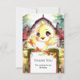 Magische Kuiken Kip Verjaardag Bedankkaart