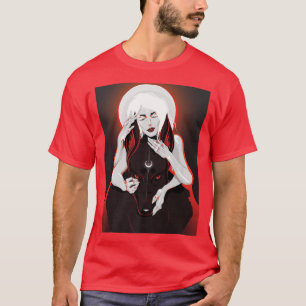 Magische kunst van een Witte Koningin Moon en Nigh T-shirt