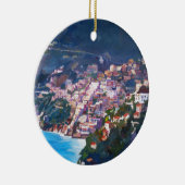 Magische kust en landschap in Amalfi, Italië Keramisch Ornament (Rechts)