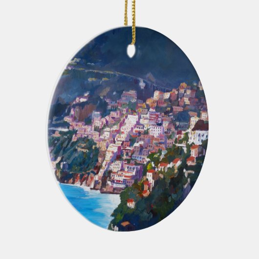 Magische kust en landschap in Amalfi, Italië Keramisch Ornament (Rechts)