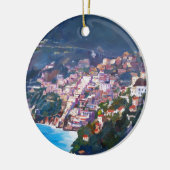 Magische kust en landschap in Amalfi, Italië Keramisch Ornament (Links)