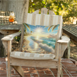 Magische kustlijn met Blue Waves en Zee Buitenkussen