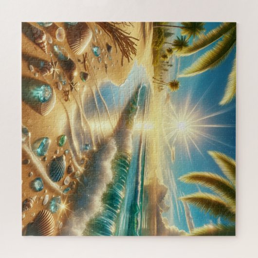 Magische kustlijn met Blue Waves en Zee Legpuzzel (Horizontaal)