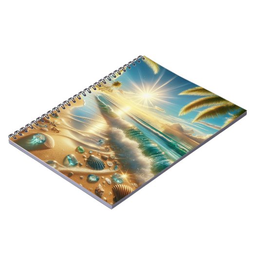 Magische kustlijn met Blue Waves en Zee Notitieboek (Linkerzijde)