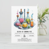 Magische Lab chemie wetenschapper verjaardag Kaart (Staand voorkant)