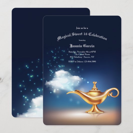 magische lamp kaart (Voorkant / Achterkant)