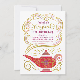 Magische Lamp Verjaardag Toverfeest Kaart