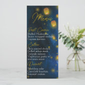 Magische Lantaarn Bruiloft Menu Kaart (Staand voorkant)