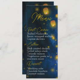 Magische Lantaarn Bruiloft Menu Kaart