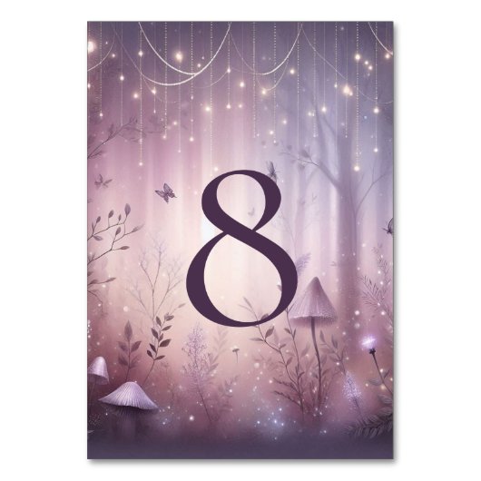 Magische Lavendel Fairy Lights bruiloft Kaart (Voorkant)