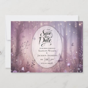 Magische Lavendel Fairy Lights bruiloft Save The Date
