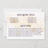 Magische lepel koken bakken keepsake recept kaart (Achterkant)