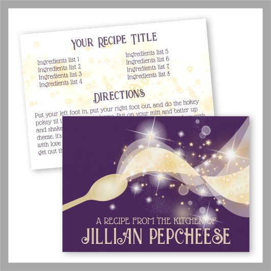 Magische lepel koken bakken keepsake recept kaart