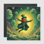 Magische Leprechaun St. Patrick's Day Kunst (Voorkant / Achterkant)