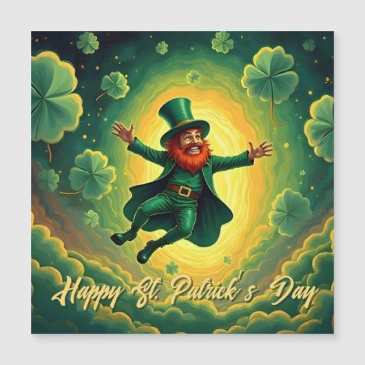 Magische Leprechaun St. Patrick's Day Kunst (Voorkant)