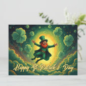 Magische Leprechaun St. Patrick's Day Kunst (Staand voorkant)