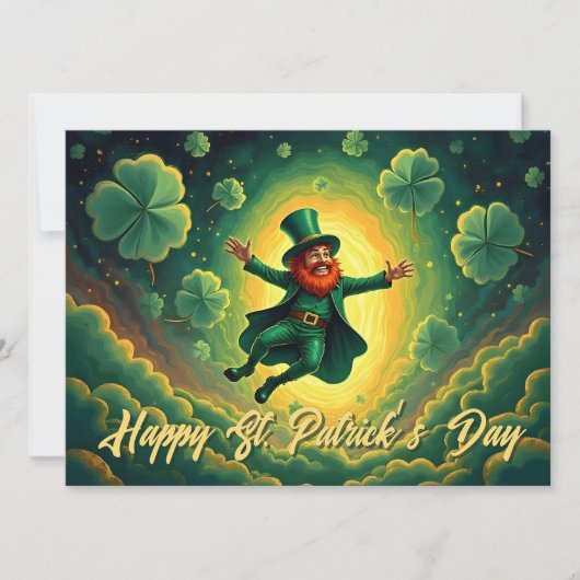 Magische Leprechaun St. Patrick's Day Kunst (Voorkant)