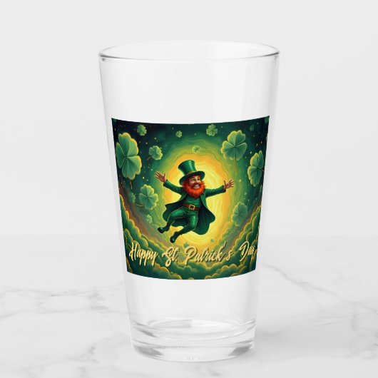 Magische Leprechaun St. Patrick's Day Kunst Glas (Voorkant)